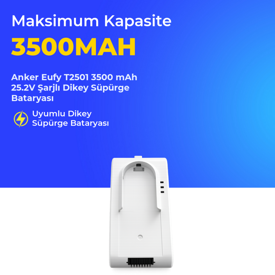 Anker Eufy T2501 3500 Mah Şarjlı Dikey Süpürge Bataryası