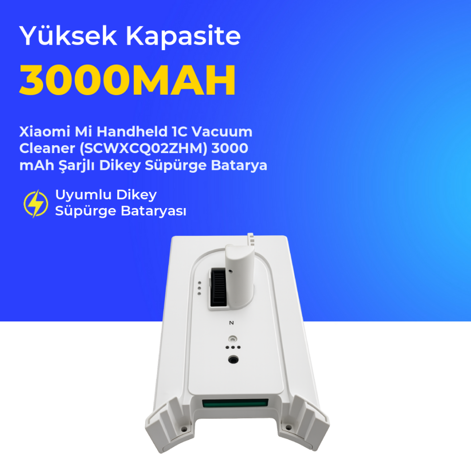 Xiaomi Mi Handheld 1C Vacuum Cleaner (SCWXCQ02ZHM) 3000 Mah Şarjlı Dikey Süpürge Bataryası