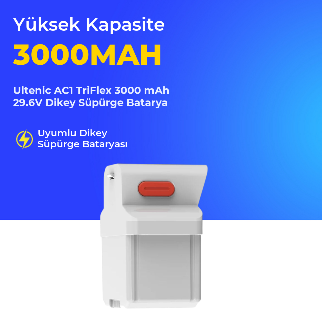 Ultenic AC1 TriFlex 3000 mAh 29.6V Dikey Süpürge Batarya
