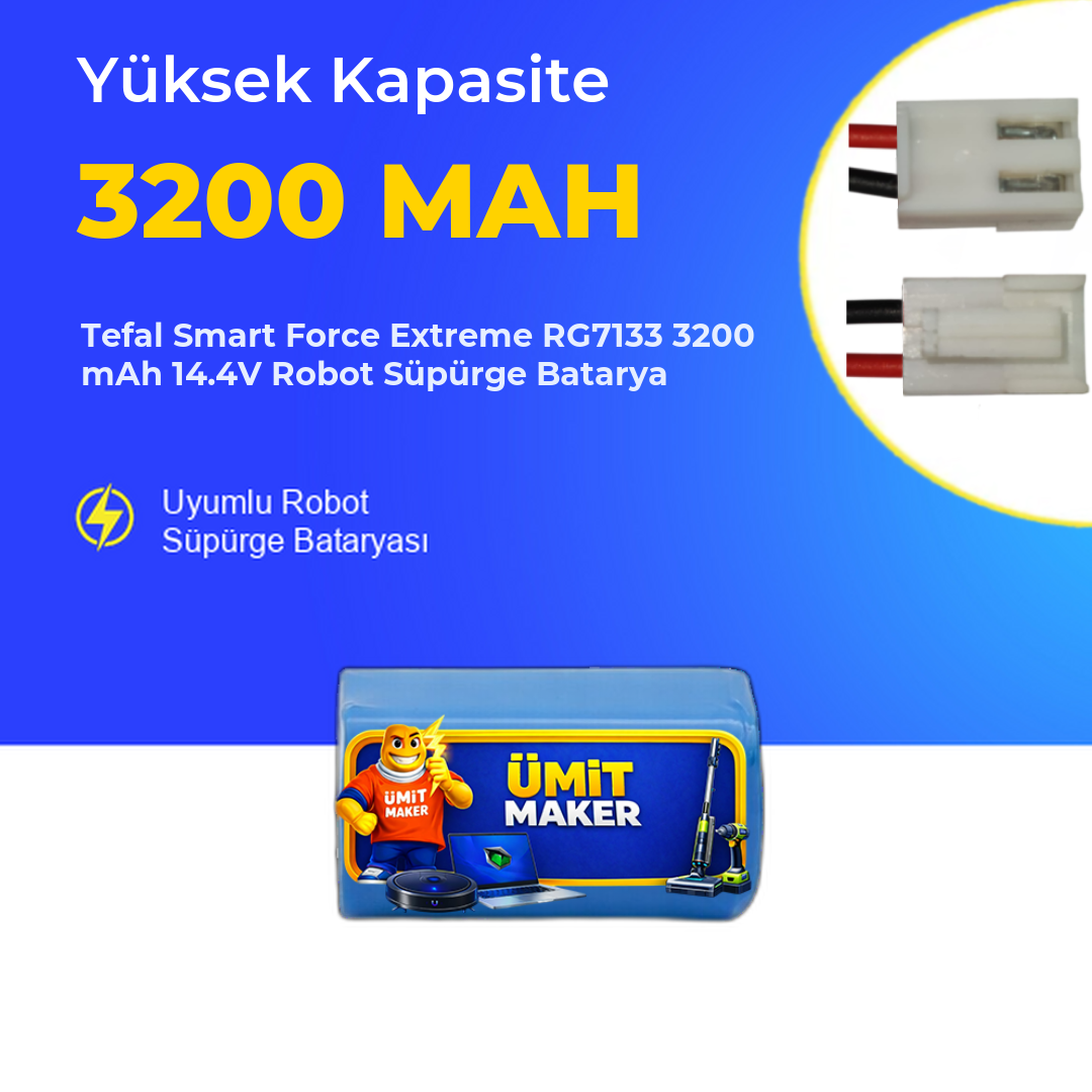 Tefal Smart Force Extreme RG7133 3200 mAh 14.4V Robot Süpürge Batarya