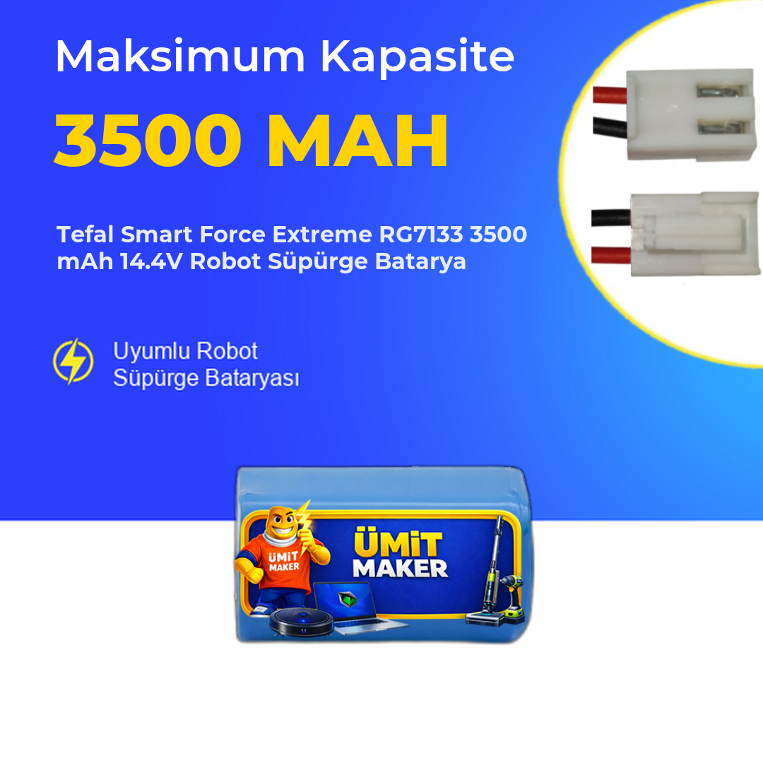 Tefal Smart Force Extreme RG7133 3500 mAh 14.4V Robot Süpürge Batarya