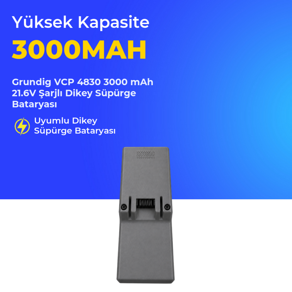 Grundig VCP 4830 3000 Mah Şarjlı Dikey Süpürge Bataryası