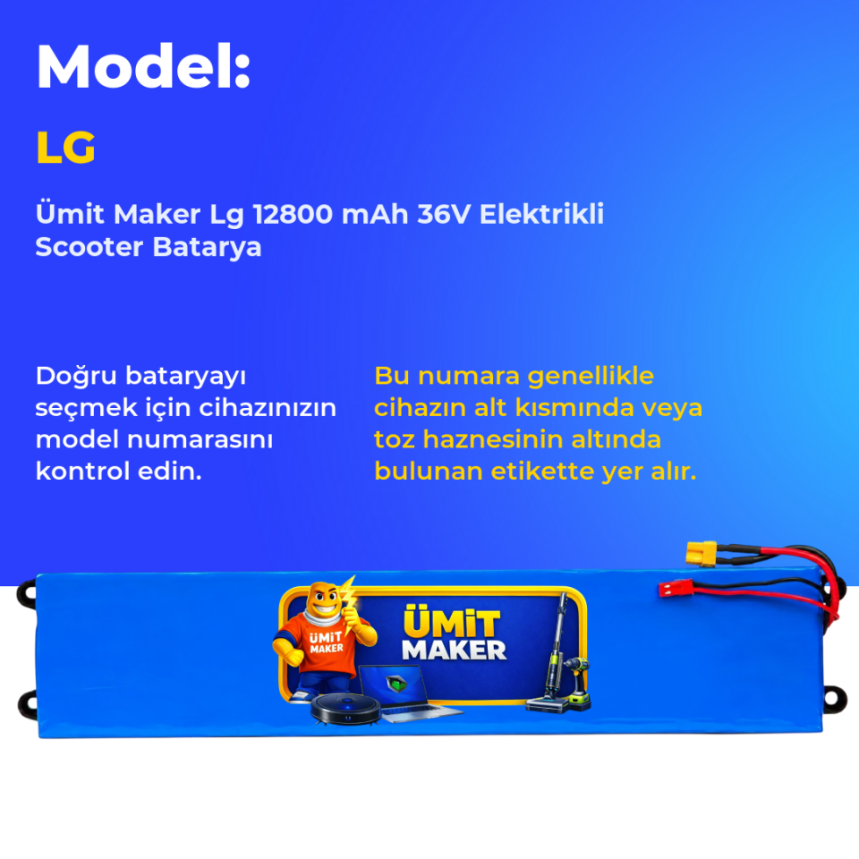 Lg 12800 mAh 36V Elektrikli Scooter Batarya