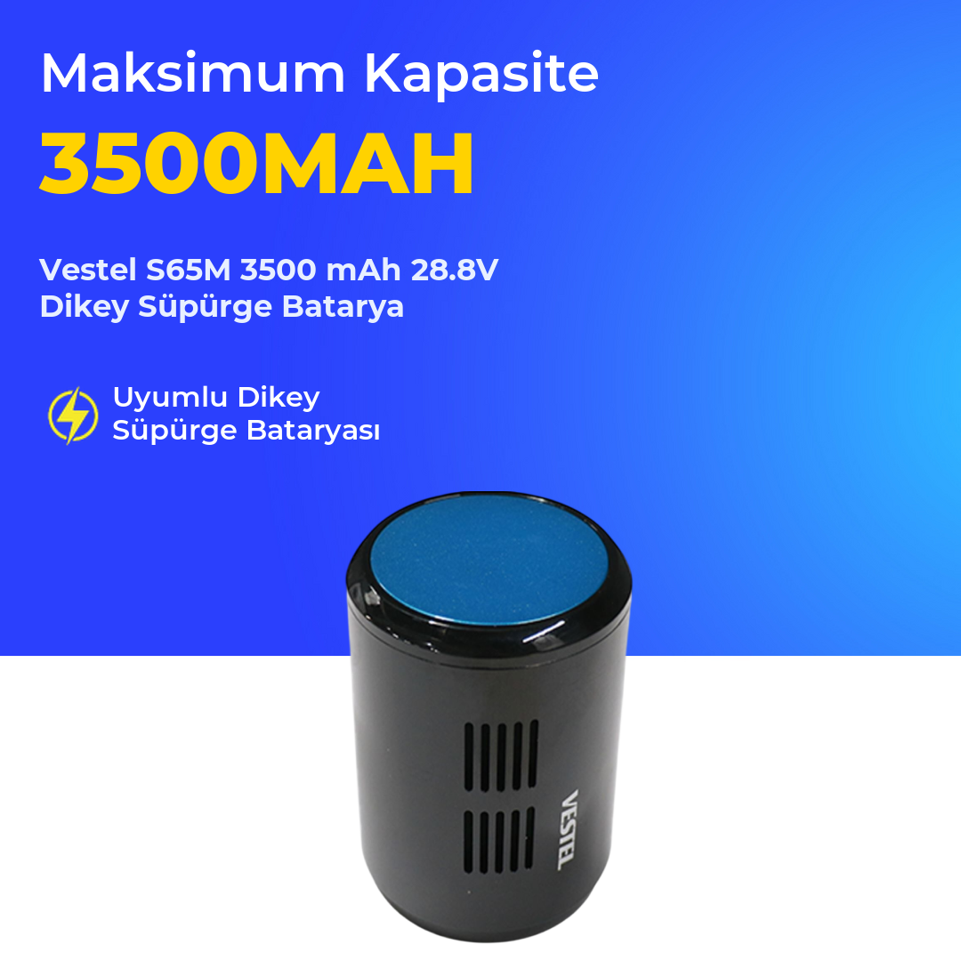 Vestel S65M 3500 mAh 28.8V Dikey Süpürge Batarya
