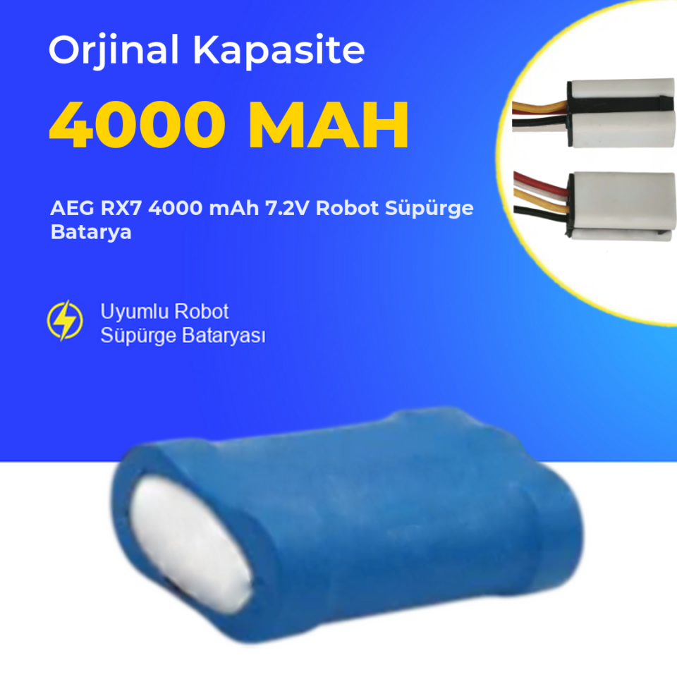 AEG RX7 4000 mAh 7.2V Robot Süpürge Batarya