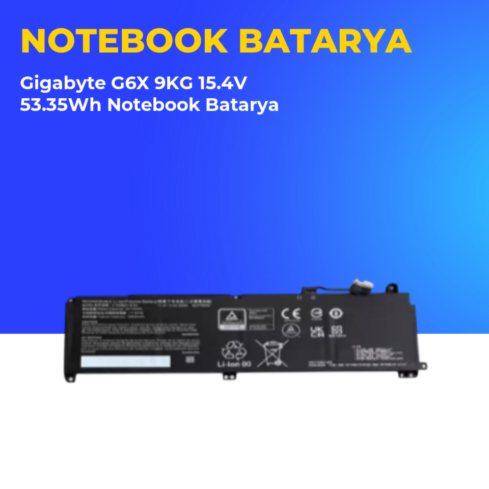 Gigabyte G6X 9KG 15.4V 53.35Wh Notebook Batarya