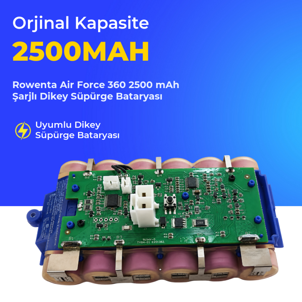 Rowenta Air Force 360 2500 Mah Şarjlı Dikey Süpürge Bataryası