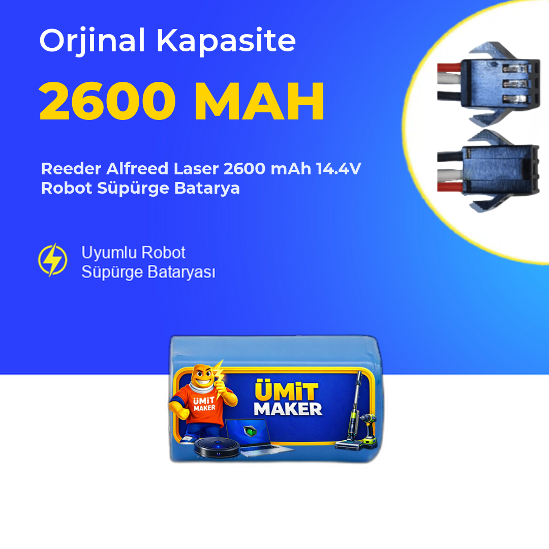 Reeder Alfreed Laser 2600 mAh 14.4V Robot Süpürge Batarya
