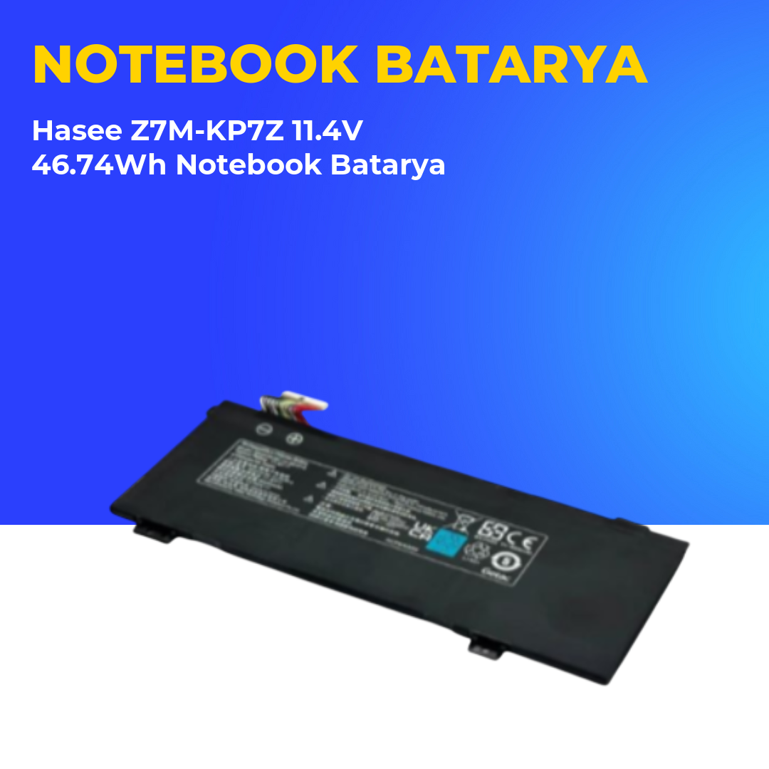 Hasee Z7M-KP7Z 11.4V 46.74Wh Notebook Batarya