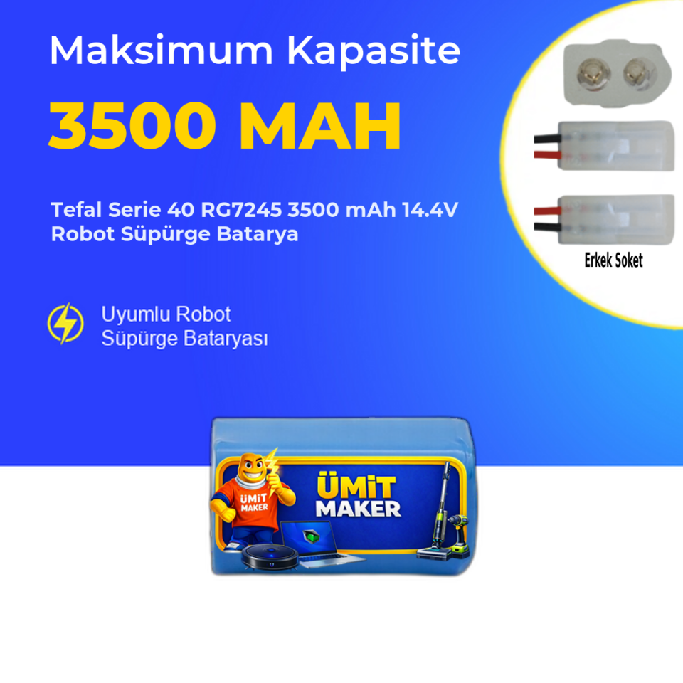 Tefal Serie 40 RG7245 3500 mAh 14.4V Robot Süpürge Batarya