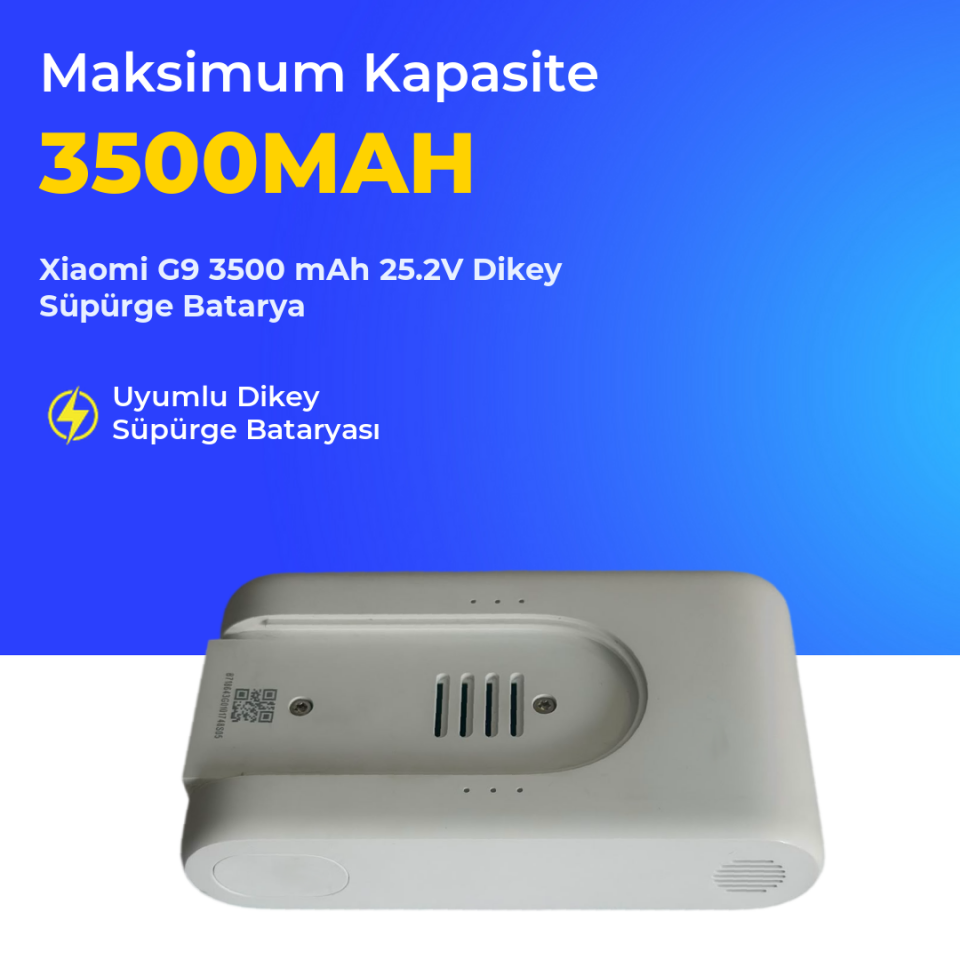 Xiaomi G9 3500 mAh 25.2V Dikey Süpürge Batarya