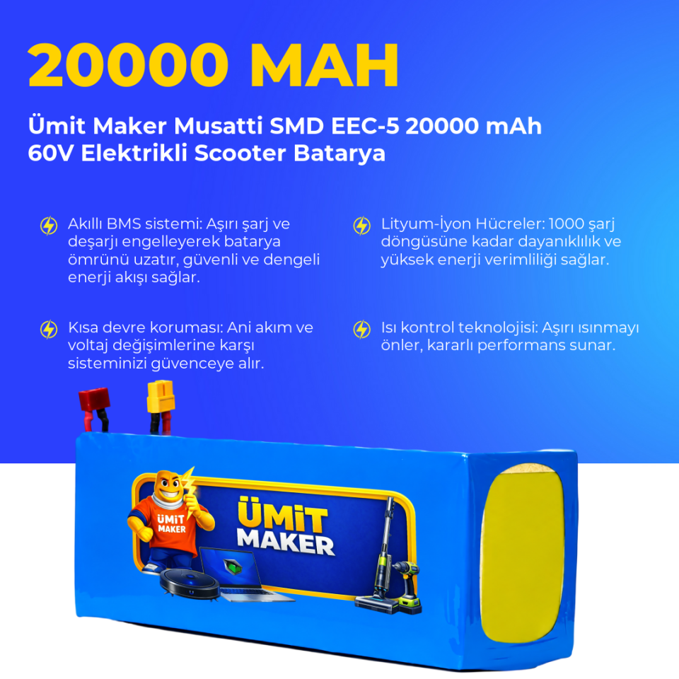 Musatti SMD EEC-5 20000 mAh 60V Elektrikli Scooter Batarya
