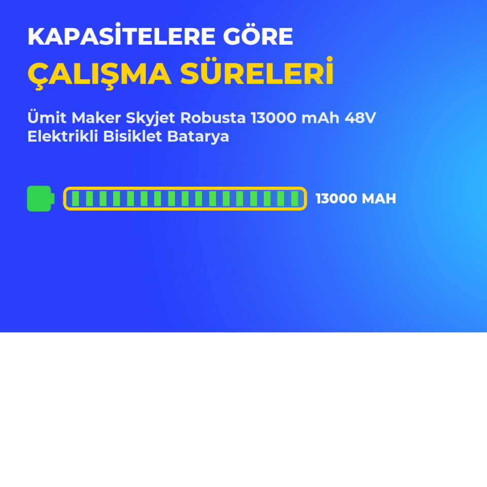Skyjet Robusta 13000 mAh 48V Elektrikli Bisiklet Batarya