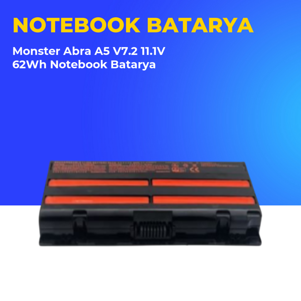 Monster Abra A5 V7.2 11.1V 62Wh Notebook Batarya