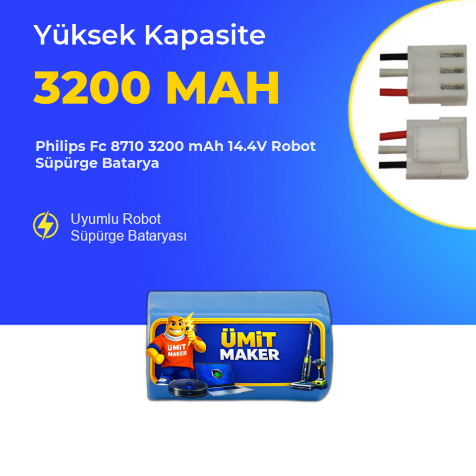 Philips Fc 8710 3200 mAh 14.4V Robot Süpürge Batarya