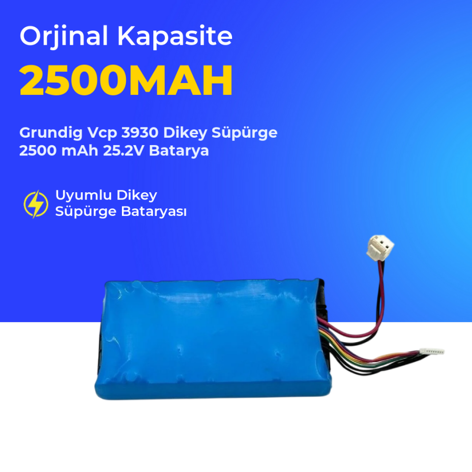 Grundig Vcp 3930 Dikey Süpürge 2500 Mah 25,2 V Batarya