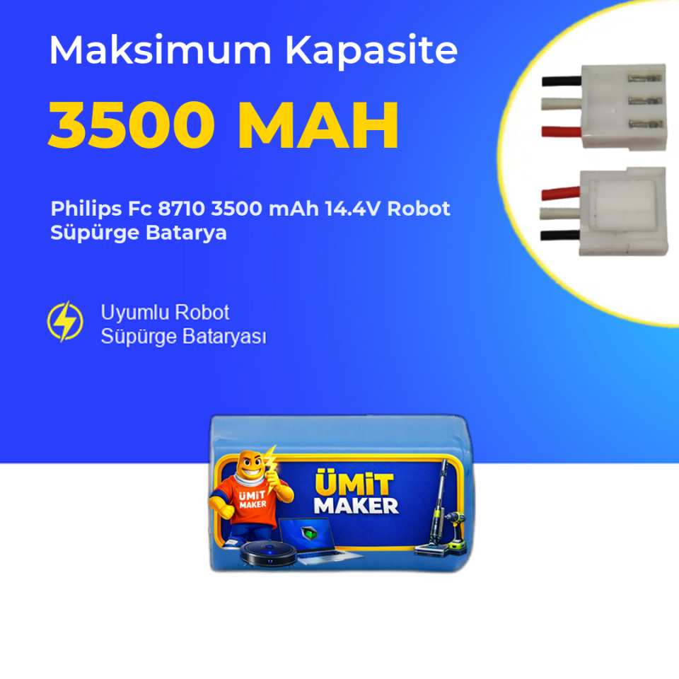 Philips Fc 8710 3500 mAh 14.4V Robot Süpürge Batarya