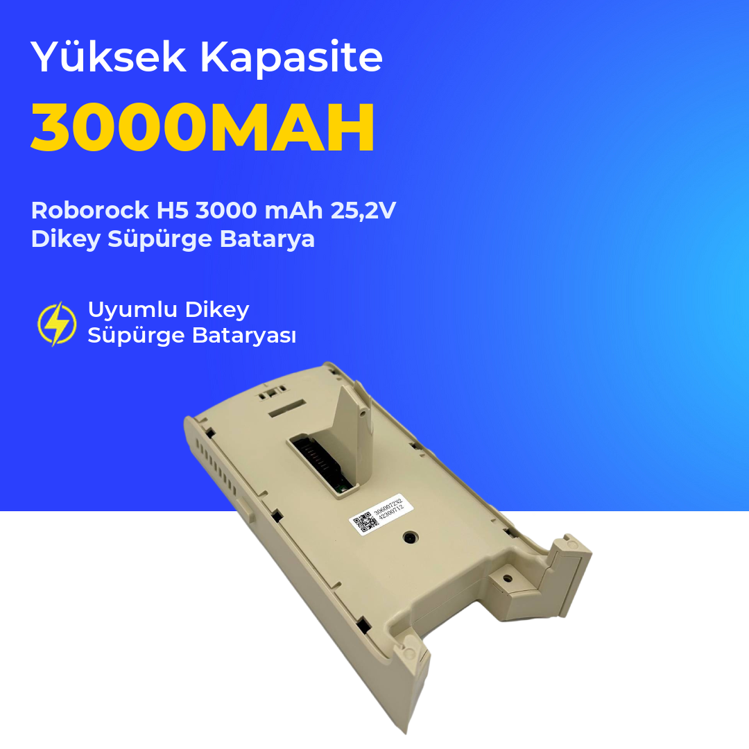 Roborock H5 3000 mAh 25,2V Dikey Süpürge Batarya