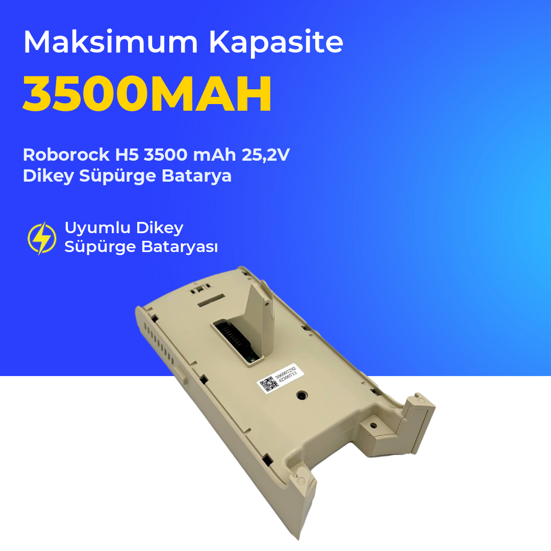 Roborock H5 3500 mAh 25,2V Dikey Süpürge Batarya
