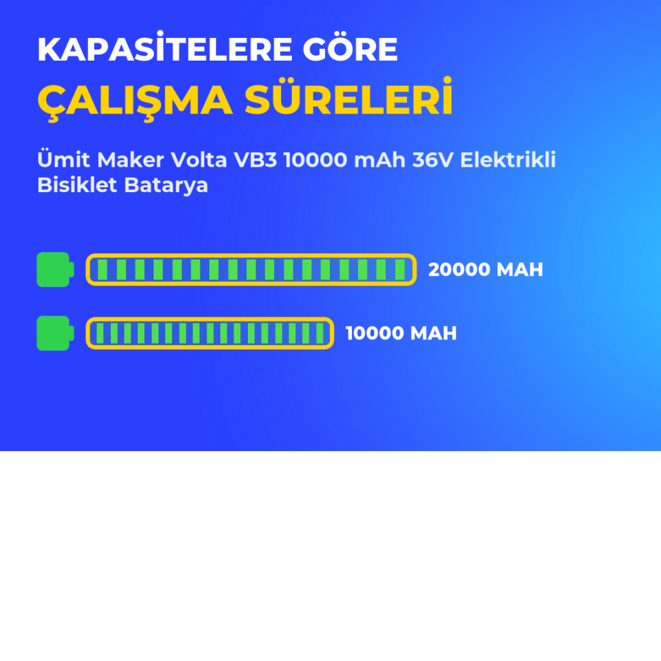 Volta VB3 10000 mAh 36V Elektrikli Bisiklet Batarya