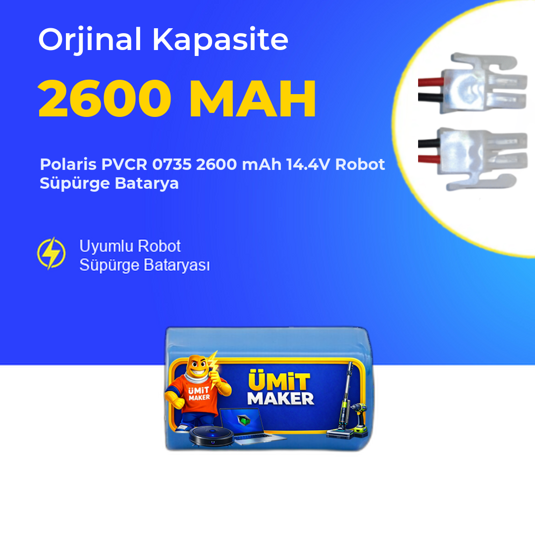 Polaris PVCR 0735 2600 mAh 14.4V Robot Süpürge Batarya