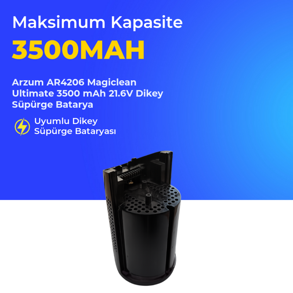 Arzum AR4206 Magiclean Ultimate 3500 mAh 21.6V Dikey Süpürge Batarya