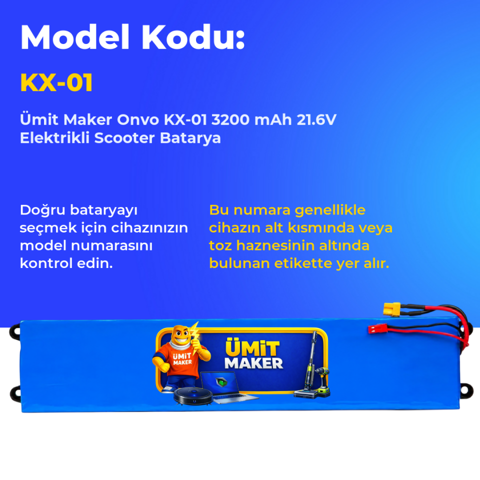 Onvo KX-01 3200 mAh 21.6V Elektrikli Scooter Batarya