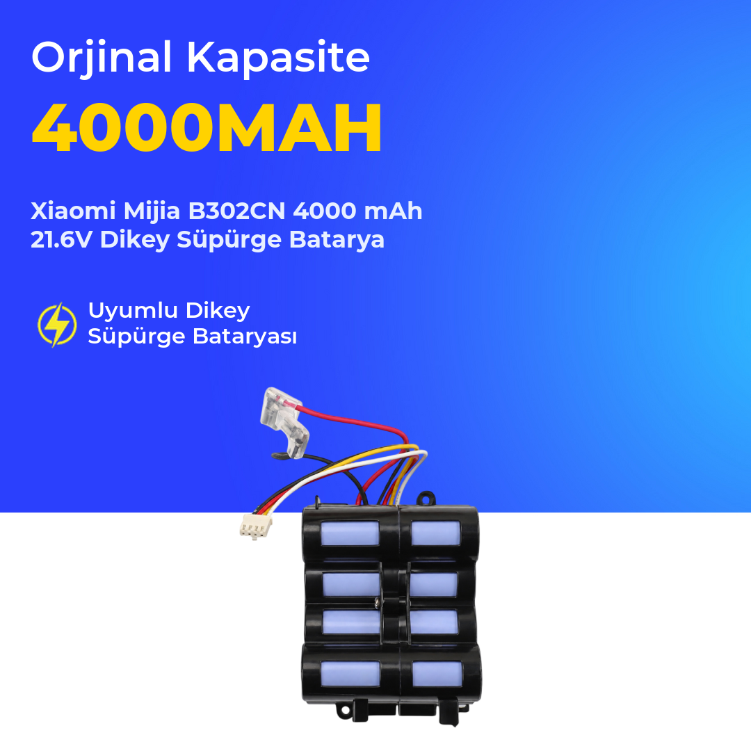 Xiaomi Mijia B302CN 4000 mAh 21.6V Dikey Süpürge Batarya
