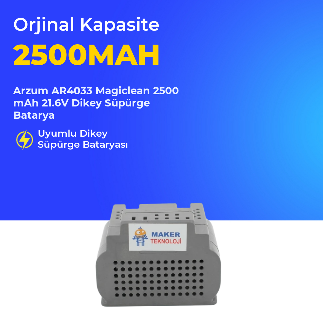 Arzum AR4033 Magiclean 2500 mAh 21.6V Dikey Süpürge Batarya