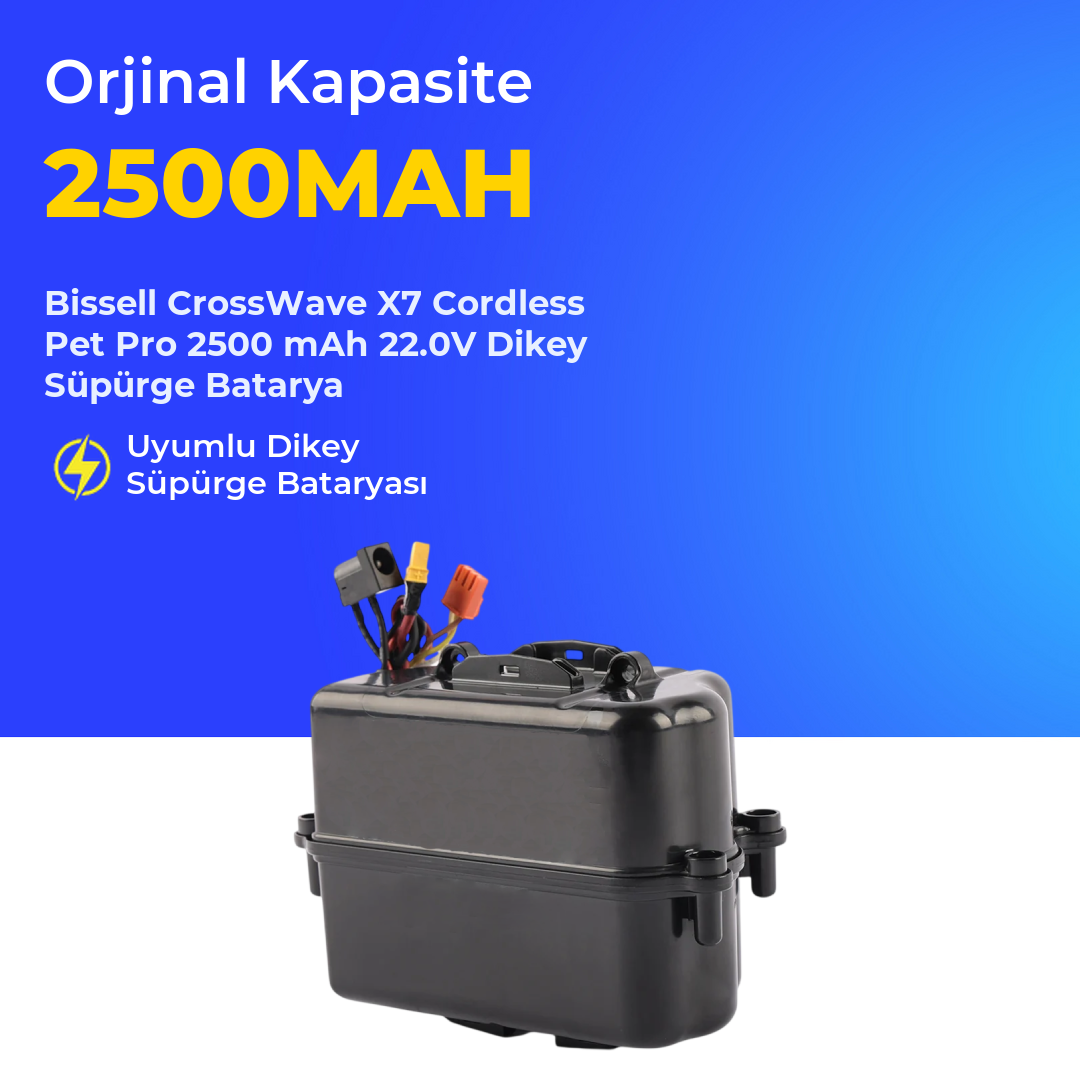 Bissell CrossWave X7 Cordless Pet Pro 2500 mAh 22.0V Dikey Süpürge Batarya