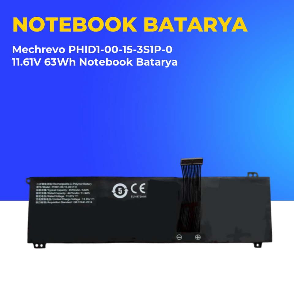 Mechrevo PHID1-00-15-3S1P-0 11.61V 63Wh Notebook Batarya