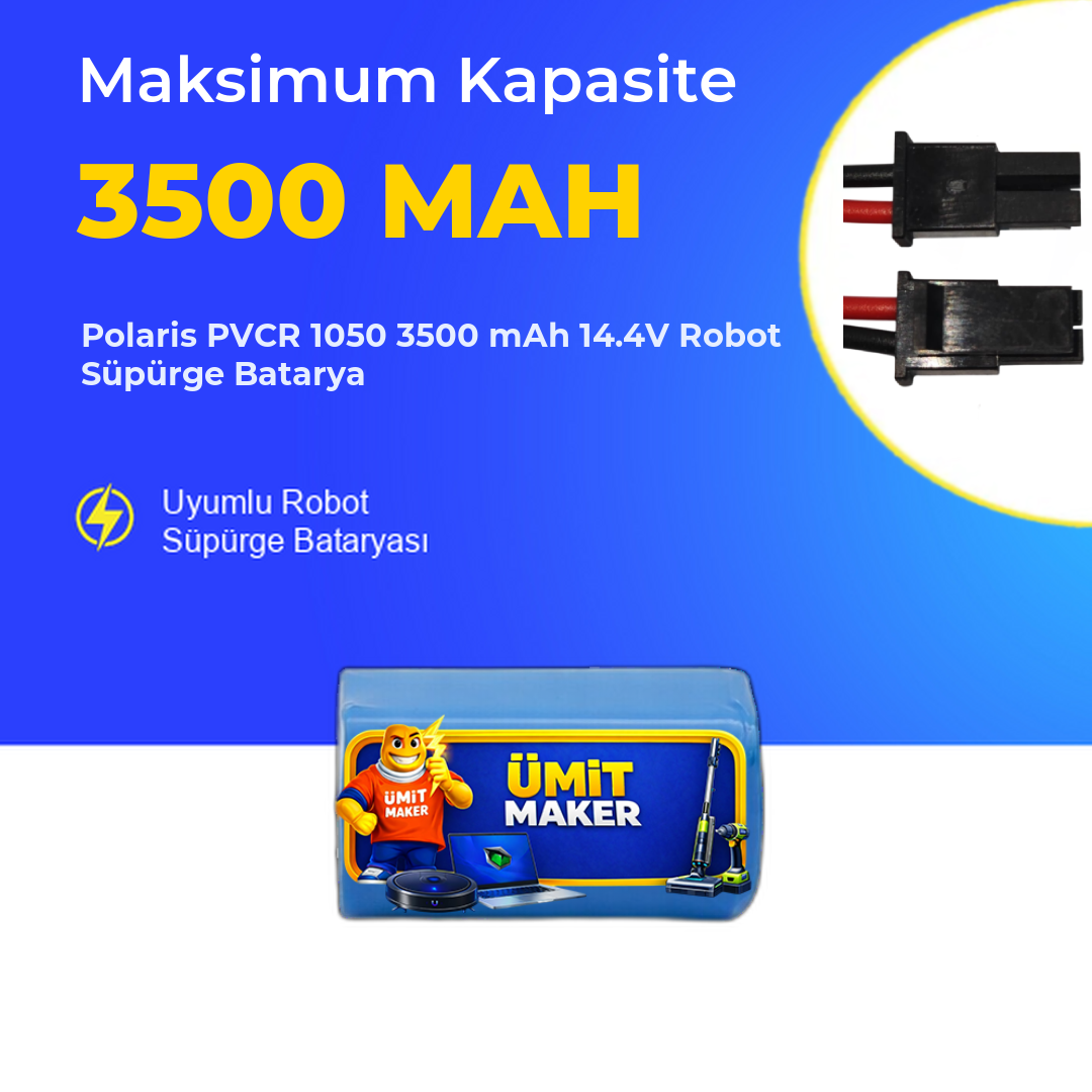 Polaris PVCR 1050 3500 mAh 14.4V Robot Süpürge Batarya