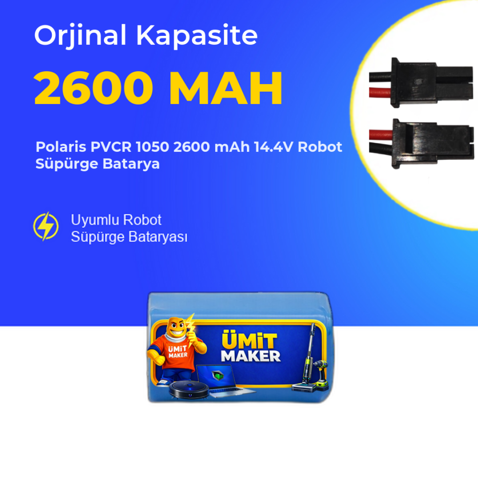 Polaris PVCR 1050 2600 mAh 14.4V Robot Süpürge Batarya