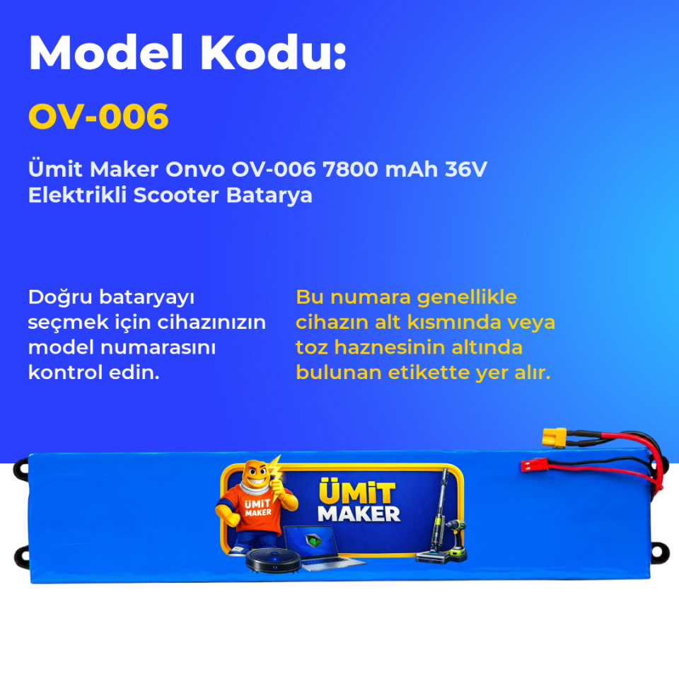Onvo OV-006 7800 mAh 36V Elektrikli Scooter Batarya