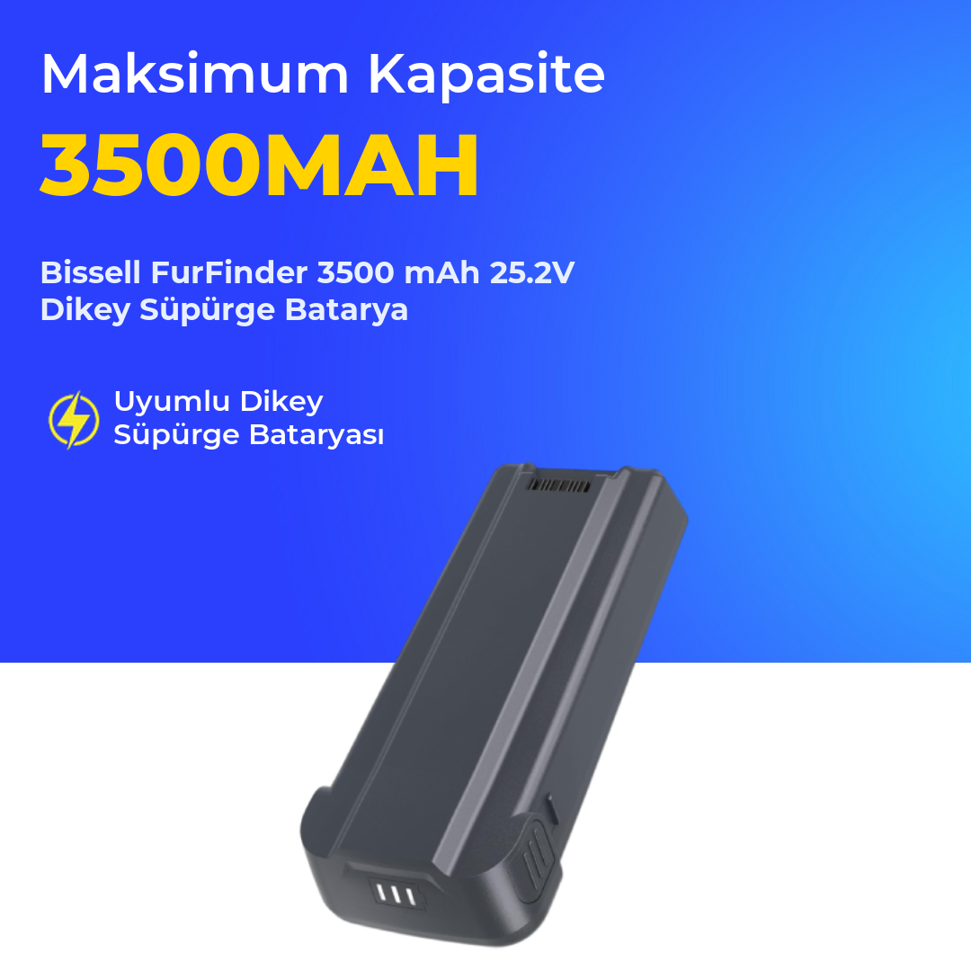 Bissell FurFinder 3500 mAh 25.2V Dikey Süpürge Batarya