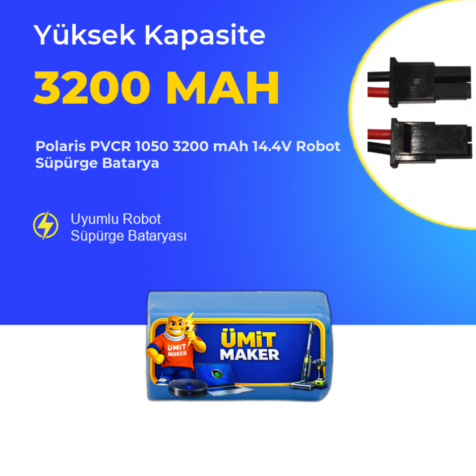 Polaris PVCR 1050 3200 mAh 14.4V Robot Süpürge Batarya