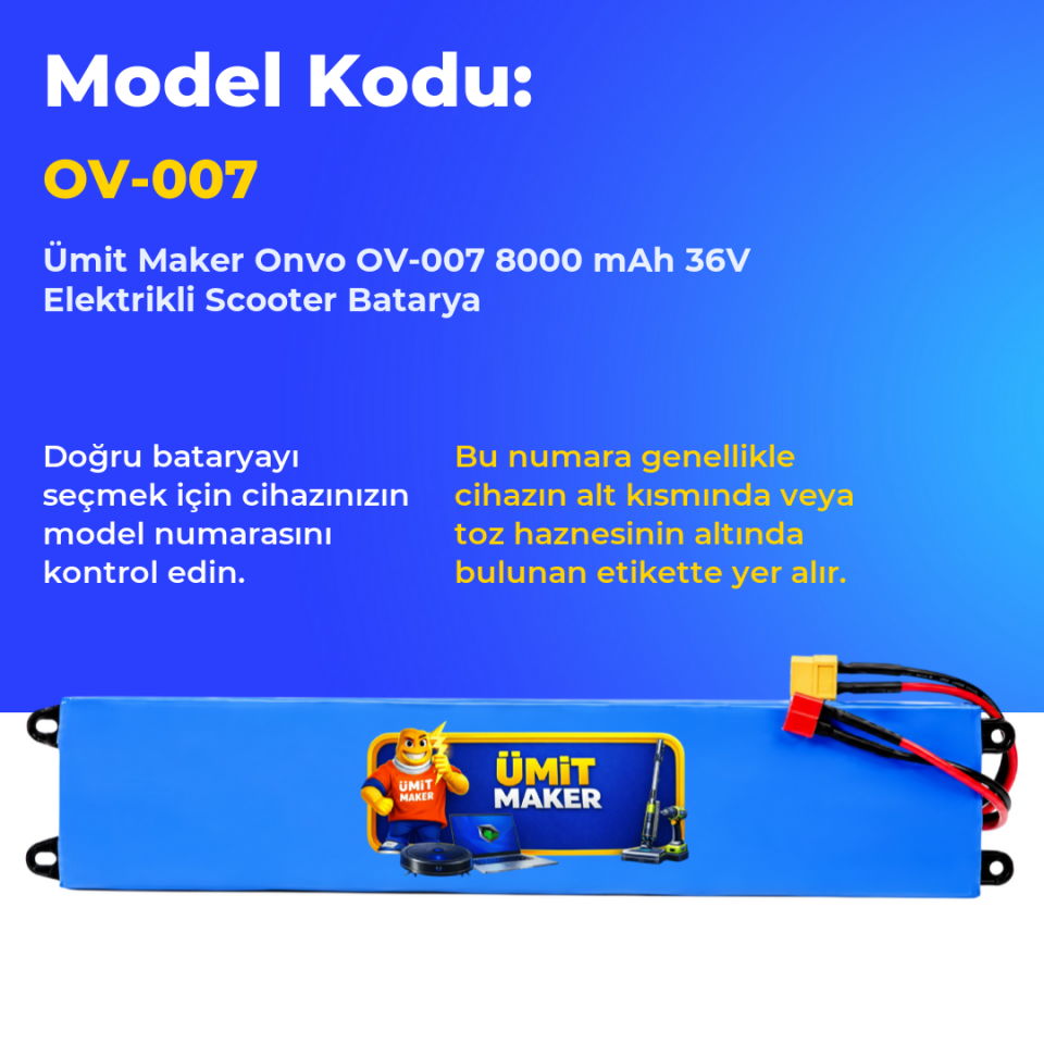 Onvo OV-007 8000 mAh 36V Elektrikli Scooter Batarya