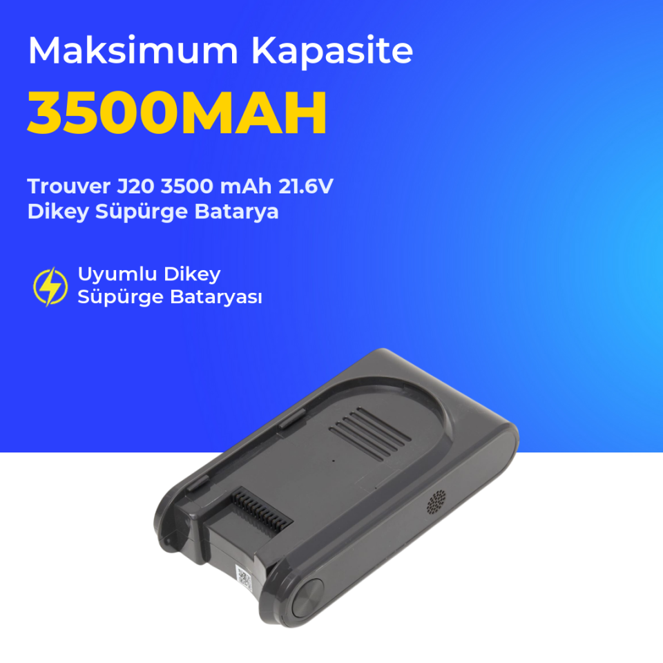 Trouver J20 3500 mAh 21.6V Dikey Süpürge Batarya