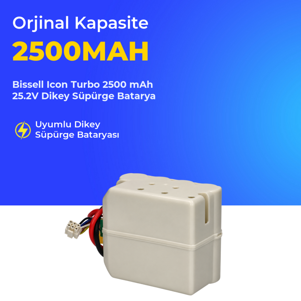 Bissell Icon Turbo 2500 mAh 25.2V Dikey Süpürge Batarya