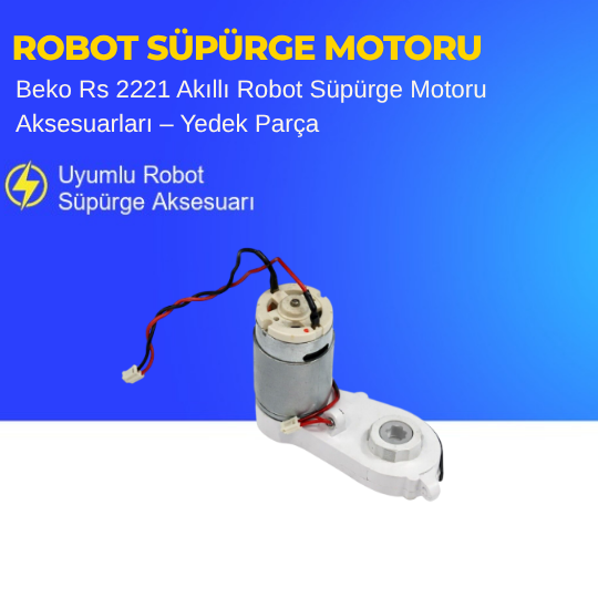 Beko Rs 2221 Akıllı Robot Süpürge Orta Fırça Motoru Aksesuarları – Yedek Parça