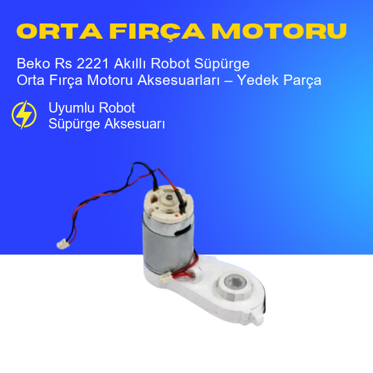 Beko Rs 2221 Akıllı Robot Süpürge Orta Fırça Motoru Aksesuarları – Yedek Parça