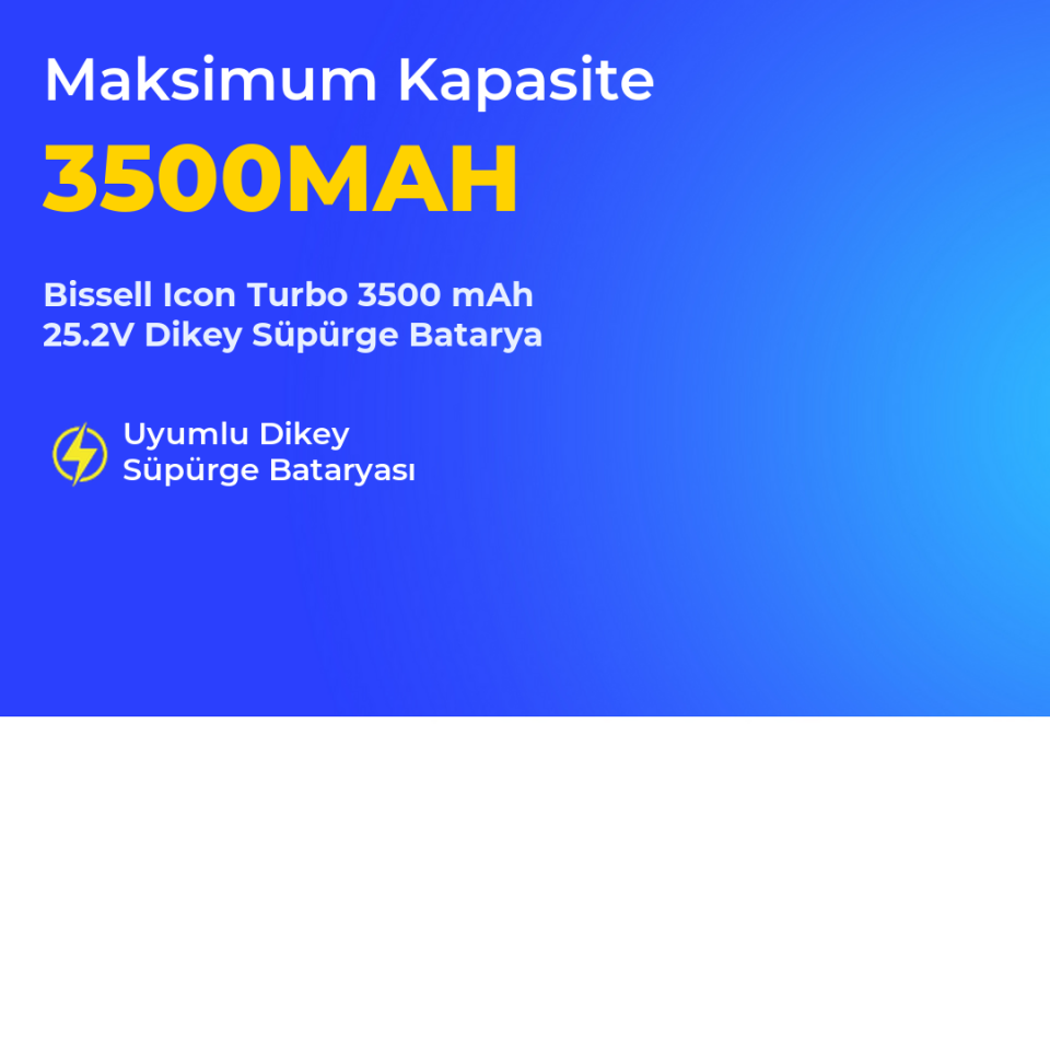 Bissell Icon Turbo 3500 mAh 25.2V Dikey Süpürge Batarya