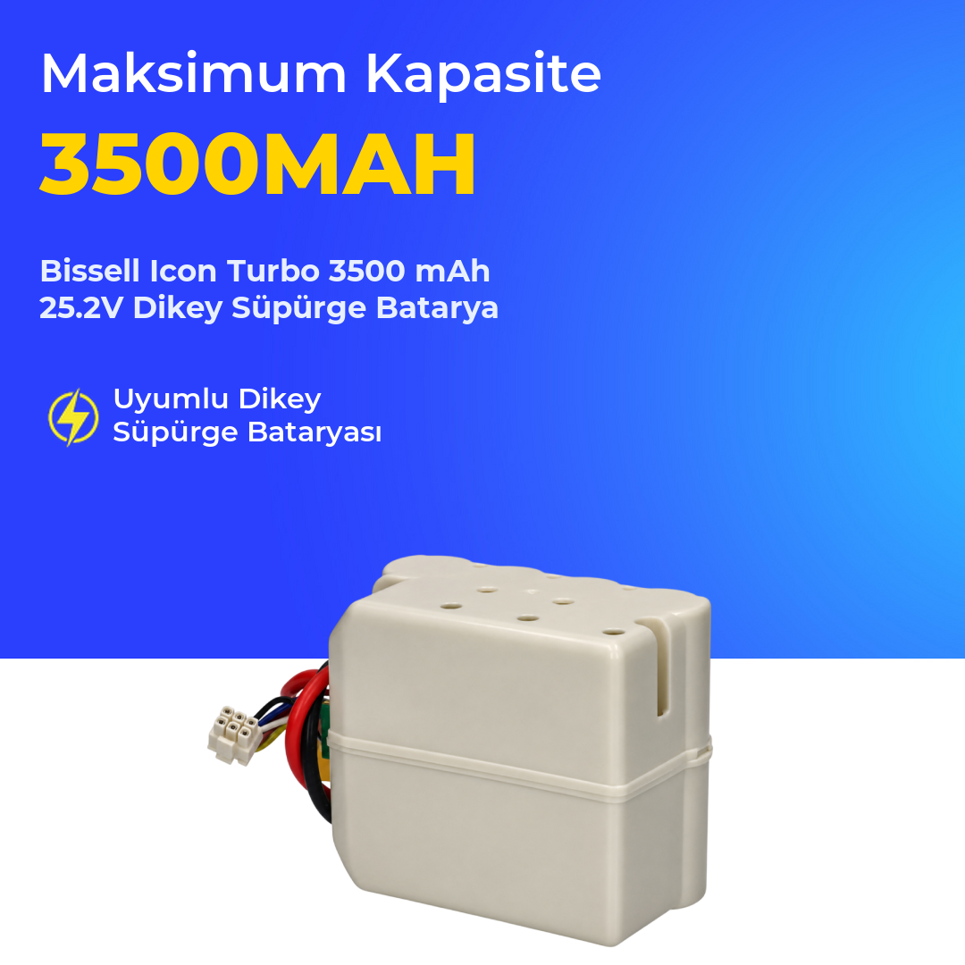 Bissell Icon Turbo 3500 mAh 25.2V Dikey Süpürge Batarya