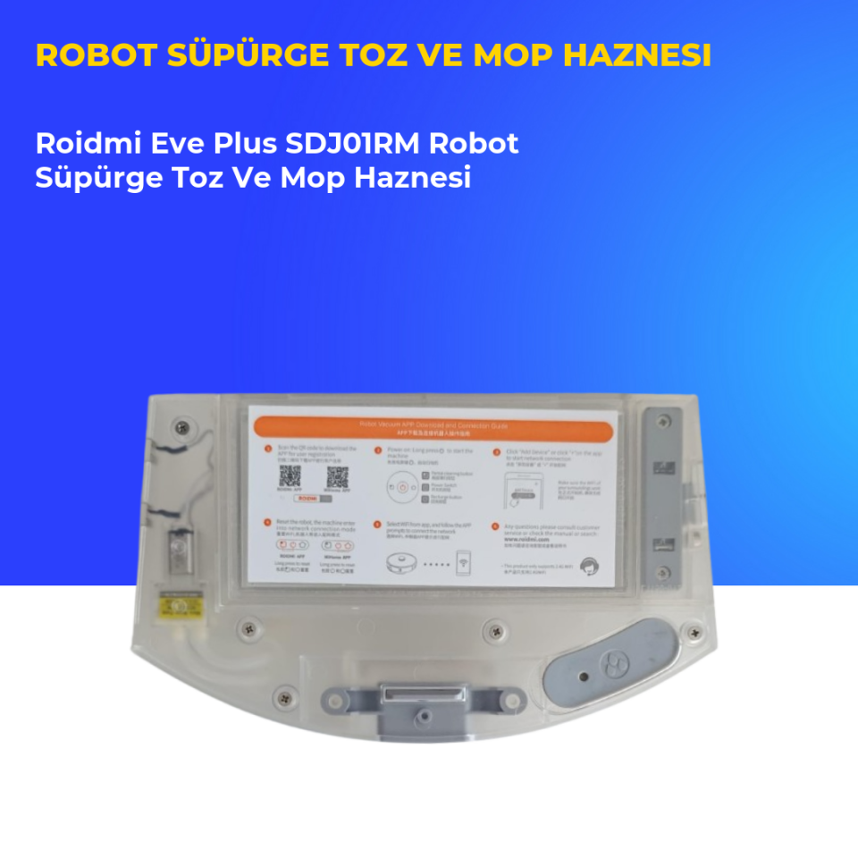 Roidmi Eve Plus SDJ01RM Robot Süpürge Toz Ve Mop Haznesi