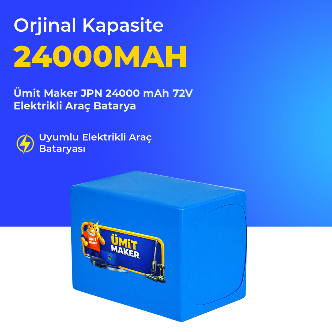 JPN 24000 mAh 72V Elektrikli Araç Batarya