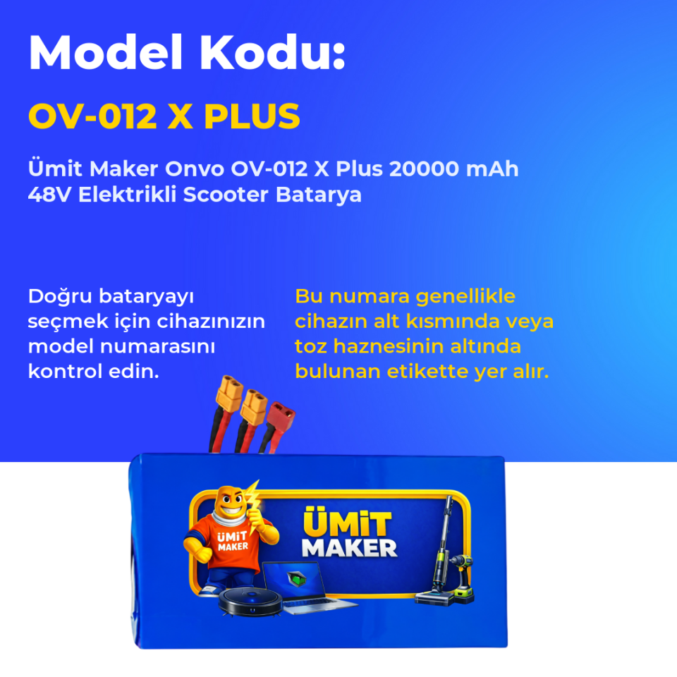 Onvo OV-012 X Plus 20000 mAh 48V Elektrikli Scooter Batarya