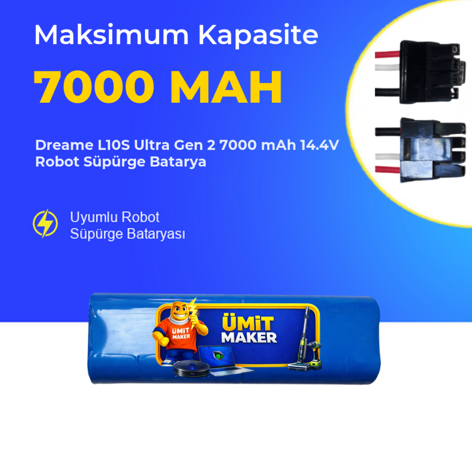 Dreame L10S Ultra Gen 2 7000 mAh 14.4V Robot Süpürge Batarya