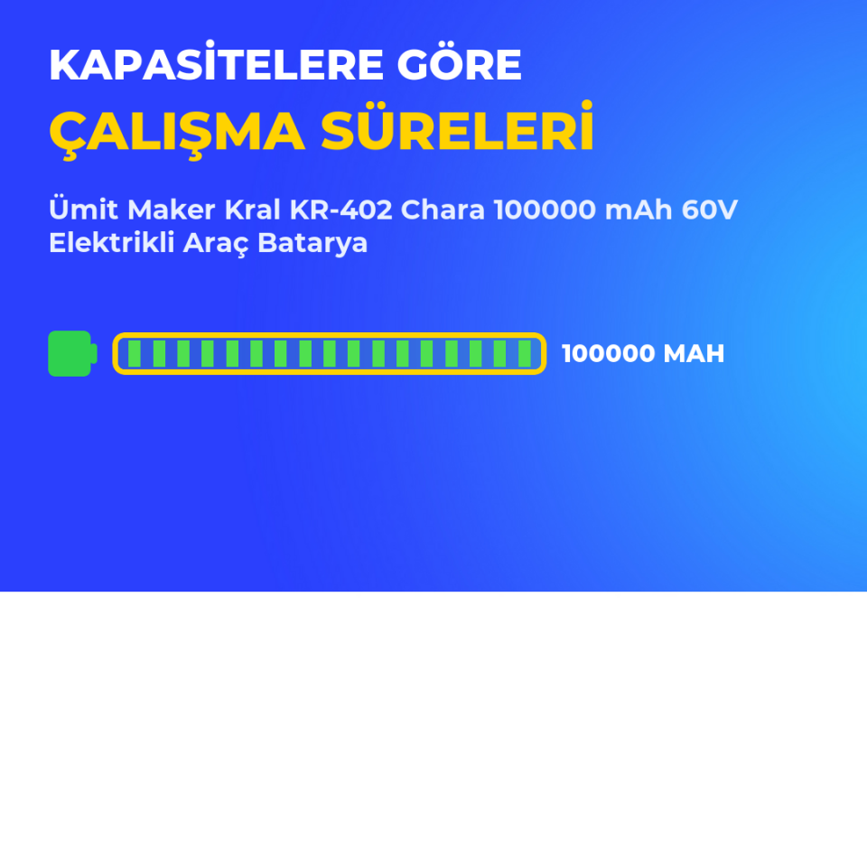 Kral KR-402 Chara 100000 mAh 60V Elektrikli Araç Batarya