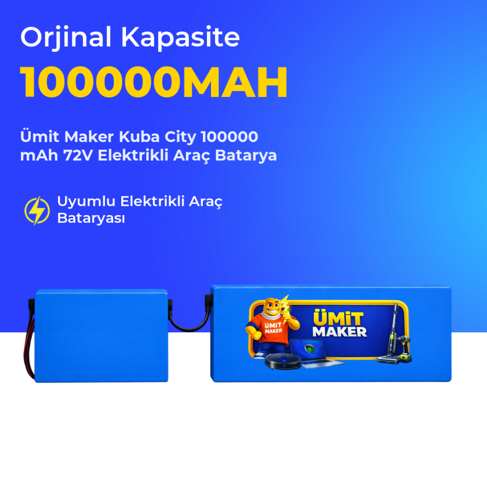 Kuba City 100000 mAh 72V Elektrikli Araç Batarya