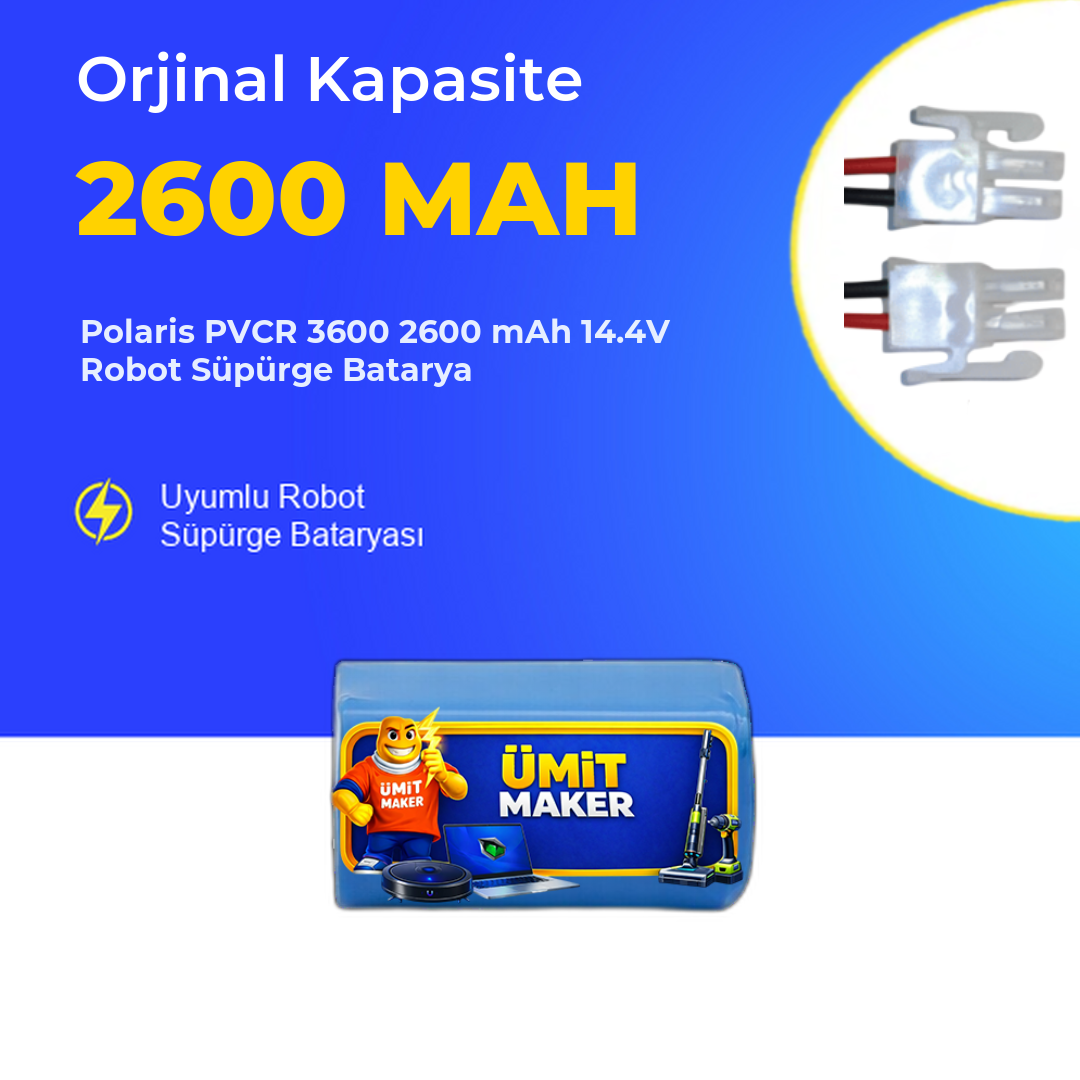 Polaris PVCR 3600 2600 mAh 14.4V Robot Süpürge Batarya